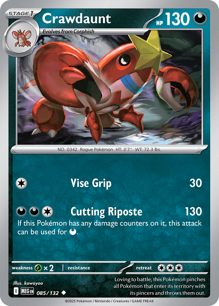 Crawdaunt Pokémon card