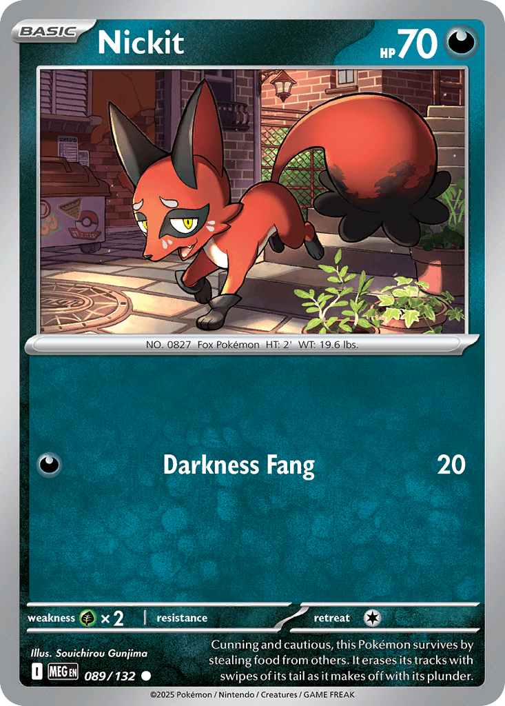 Nickit Pokémon card