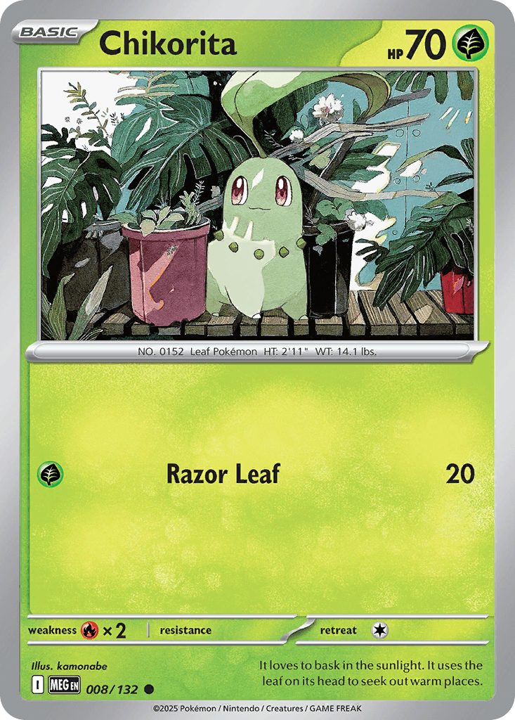 Chikorita Pokémon card