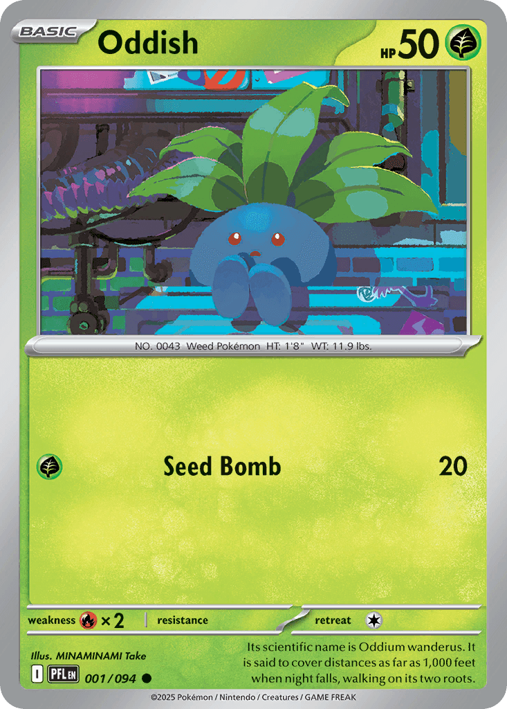 Oddish Pokémon card