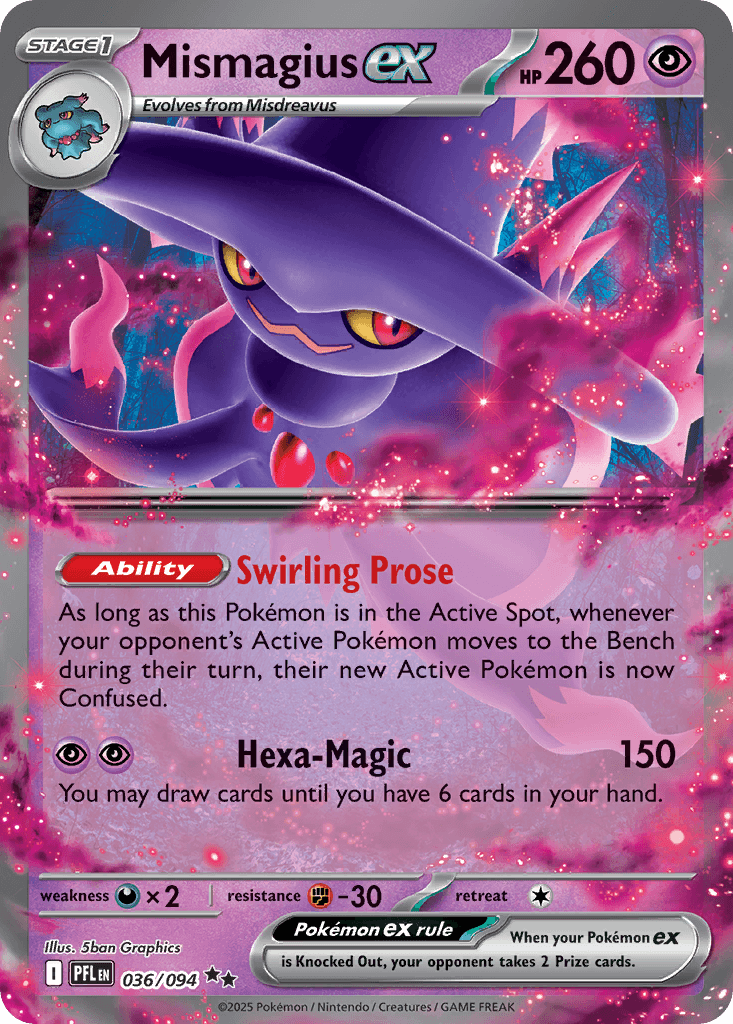 Mismagius ex Pokémon card