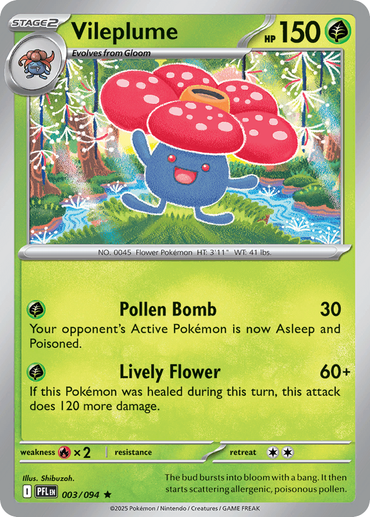 Vileplume Pokémon card