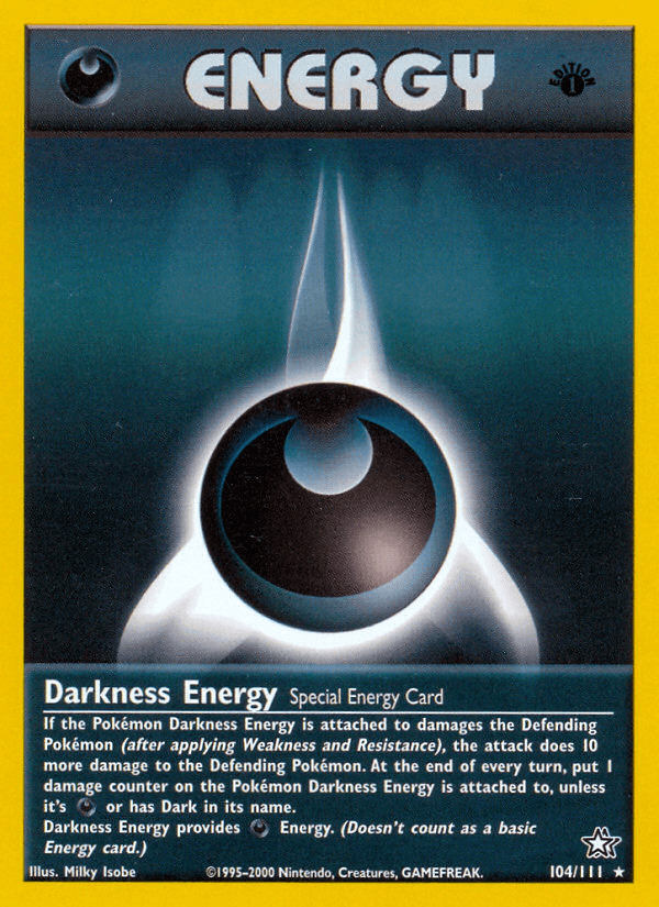 Darkness Energy Pokémon card