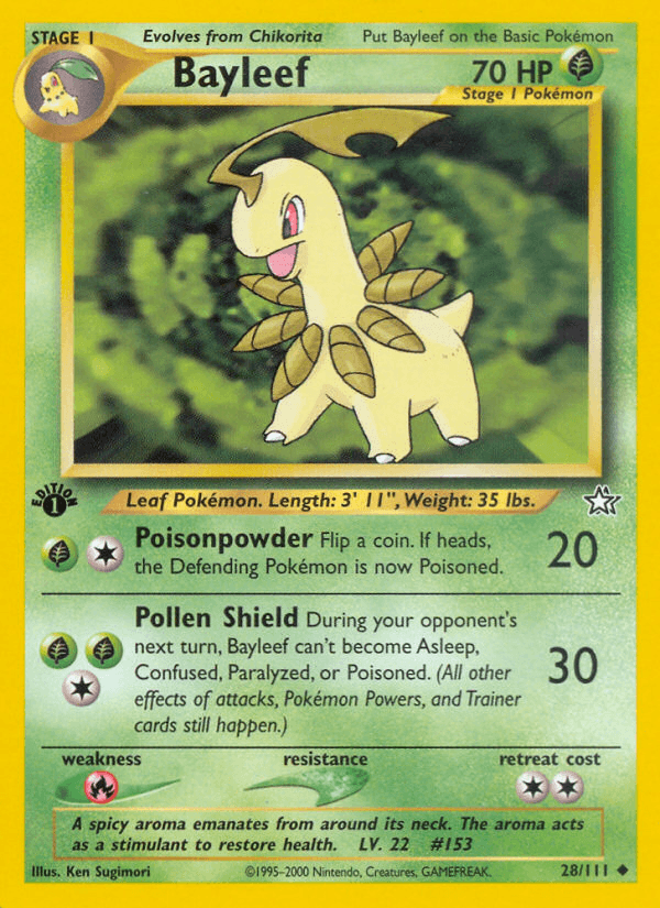 Bayleef Pokémon card