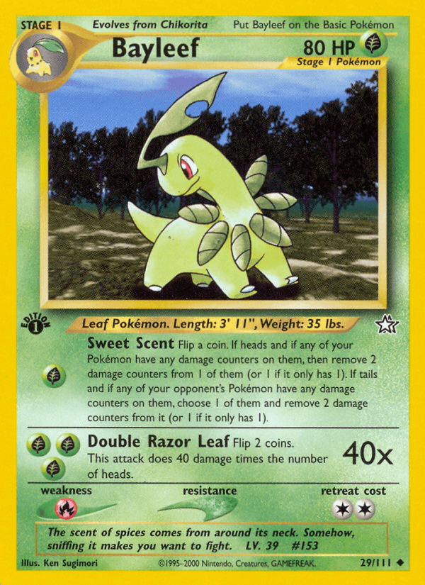 Bayleef Pokémon card