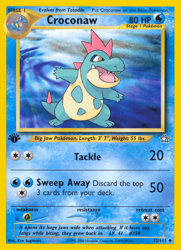 Croconaw Pokémon card