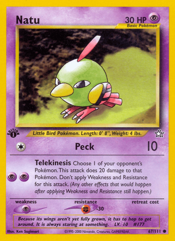 Natu Pokémon card