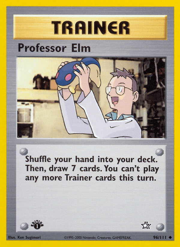 Professor Elm Pokémon card