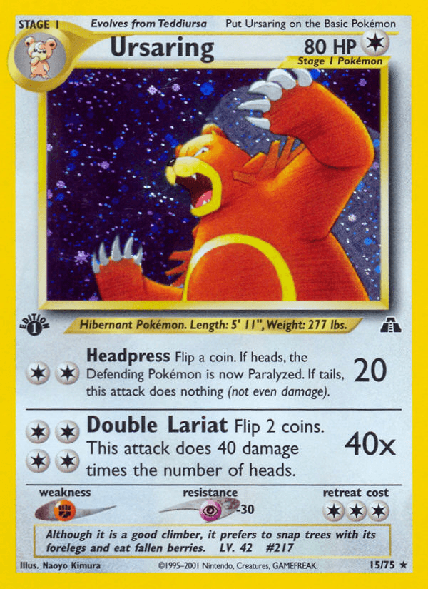 Ursaring Pokémon card