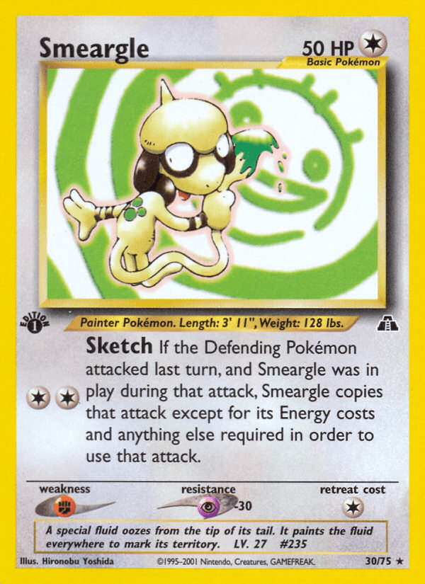 Smeargle Pokémon card