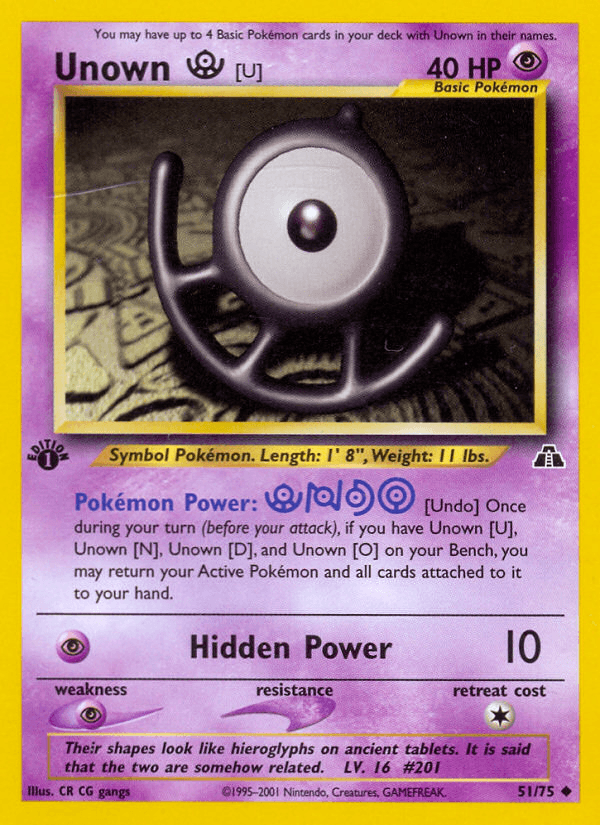 Unown [U] Pokémon card