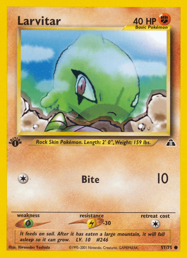 Larvitar Pokémon card