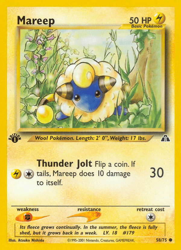 Mareep Pokémon card