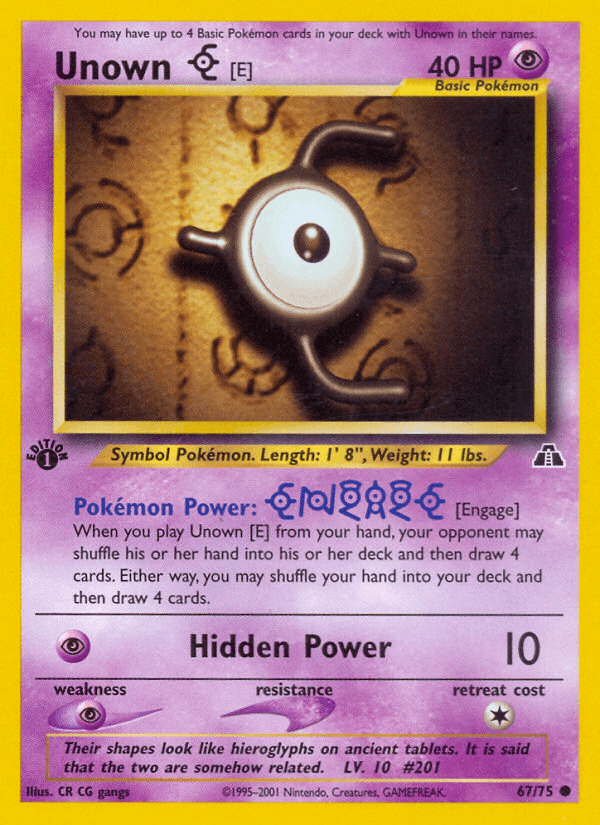 Unown [E] Pokémon card