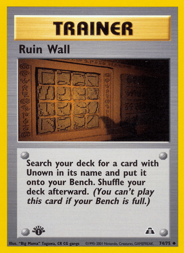 Ruin Wall Pokémon card