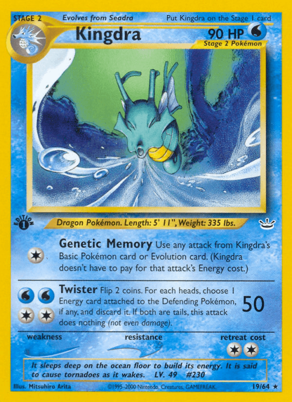 Kingdra Pokémon card