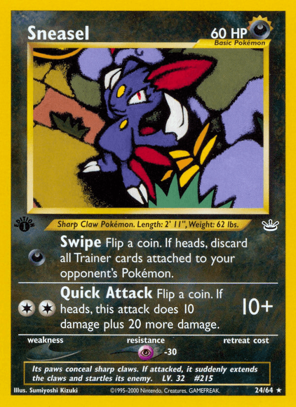 Sneasel Pokémon card