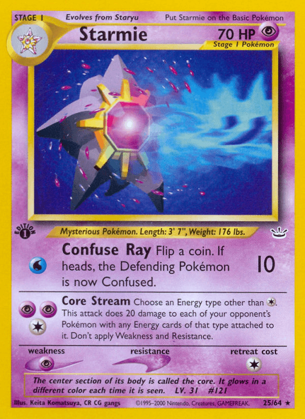 Starmie Pokémon card