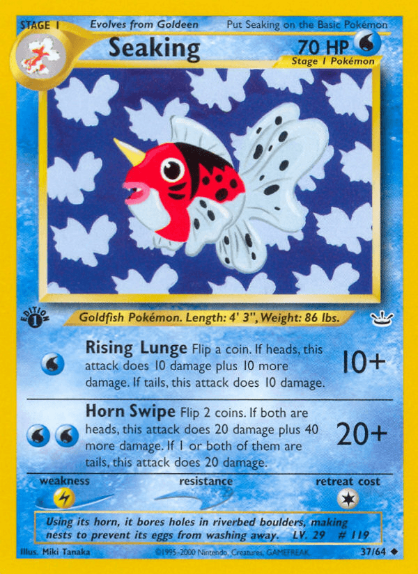 Seaking Pokémon card