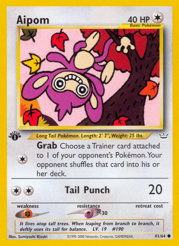 Aipom Pokémon card