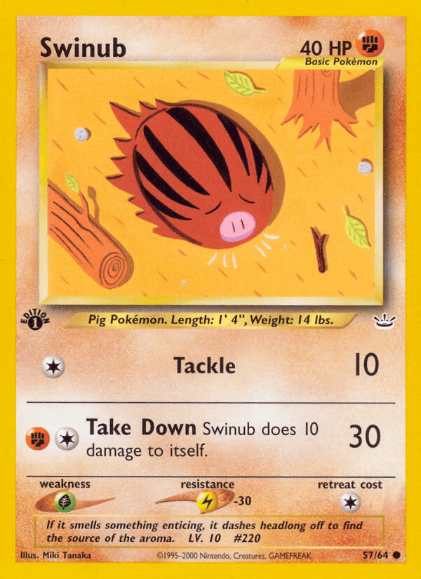 Swinub Pokémon card