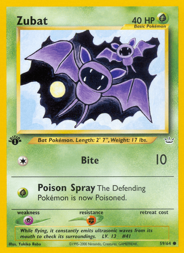 Zubat Pokémon card