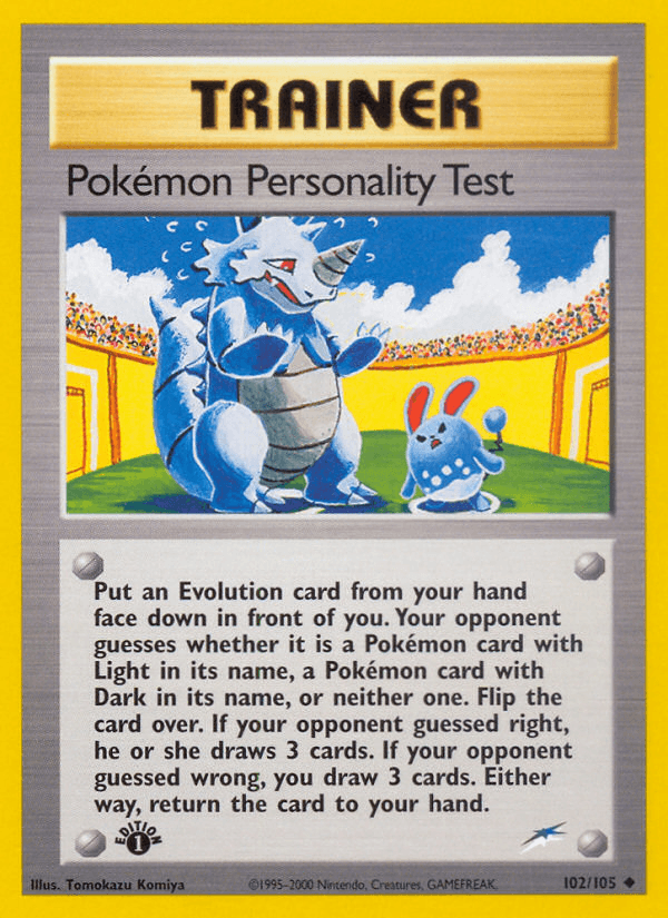 Pokémon Personality Test Pokémon card