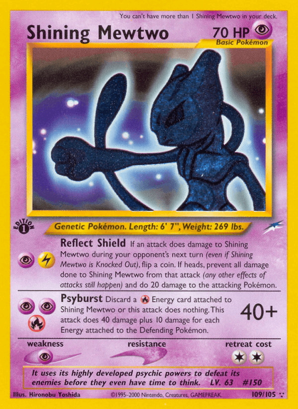Shining Mewtwo from Neo Destiny