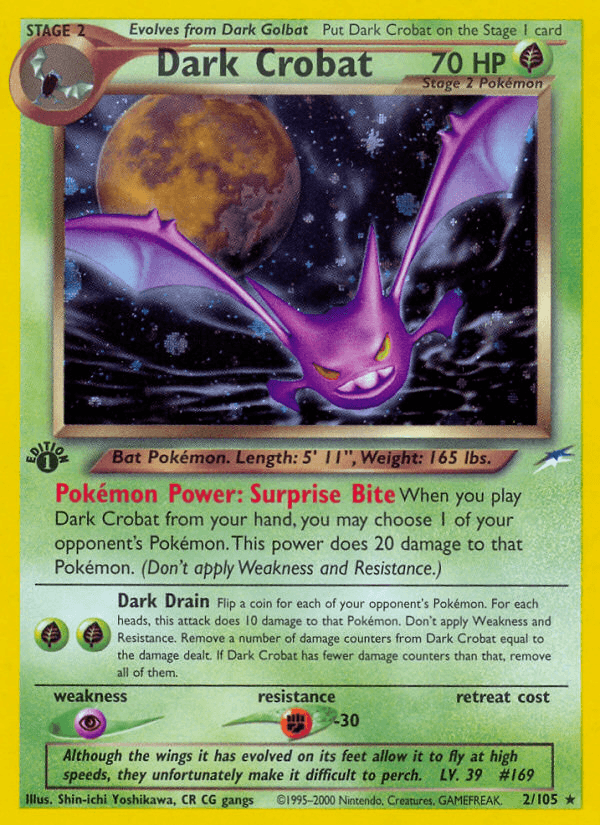 Dark Crobat Pokémon card