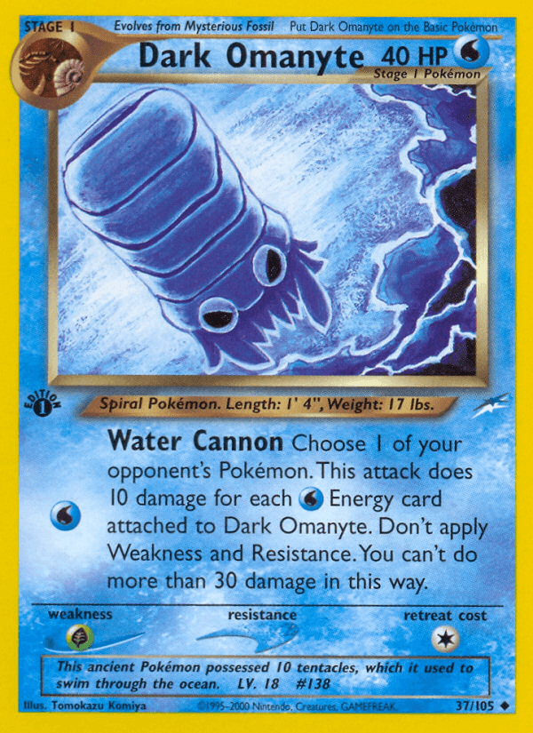 Dark Omanyte Pokémon card