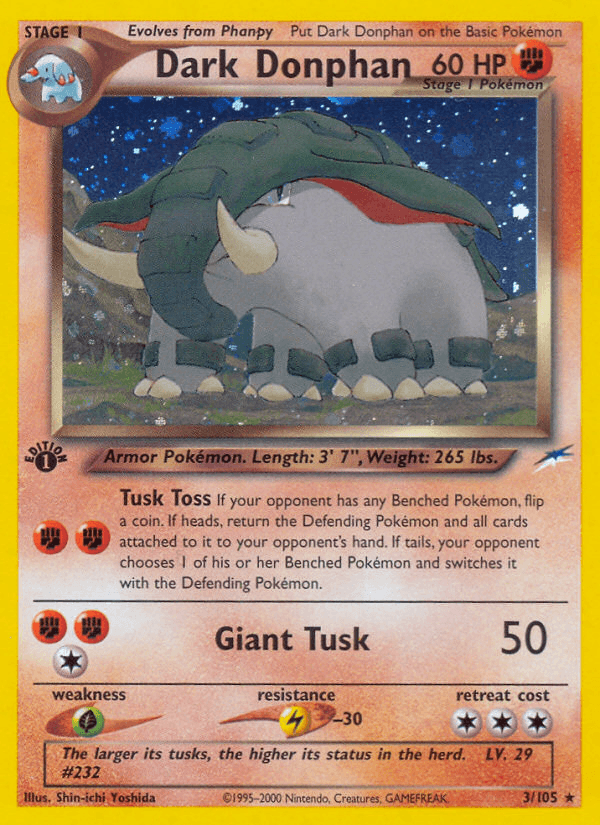 Dark Donphan Pokémon card
