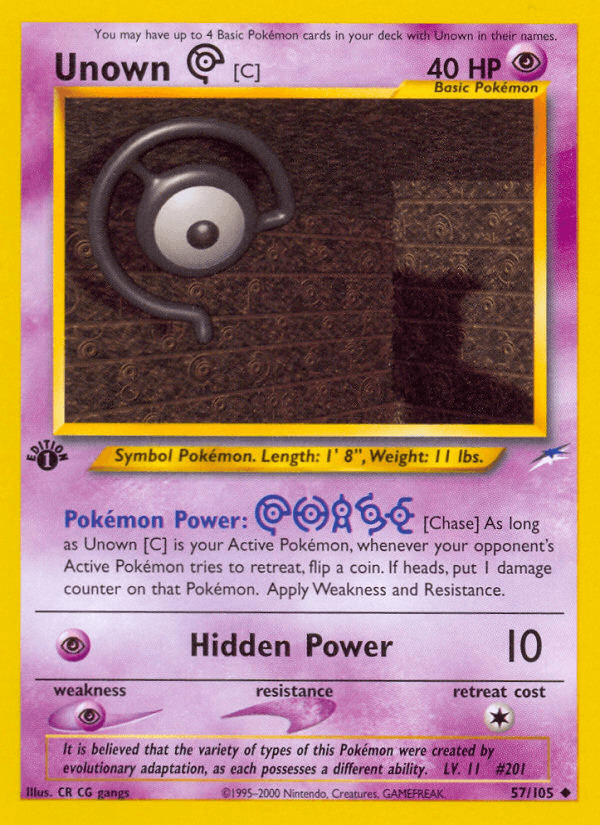 Unown [C] Pokémon card
