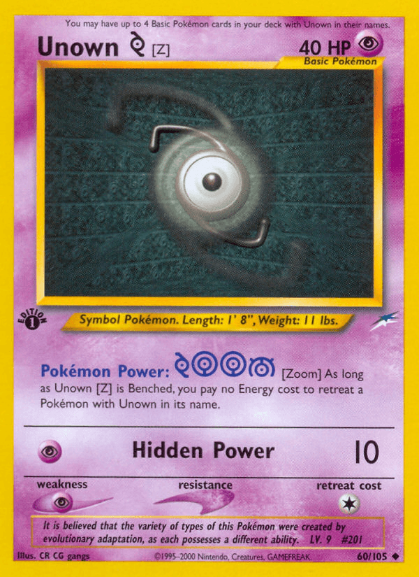 Unown [Z] Pokémon card