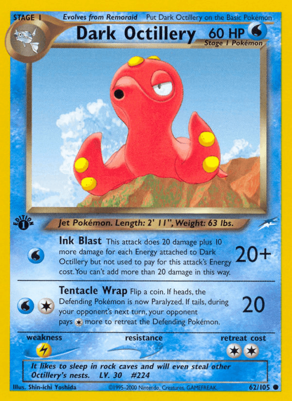 Dark Octillery Pokémon card