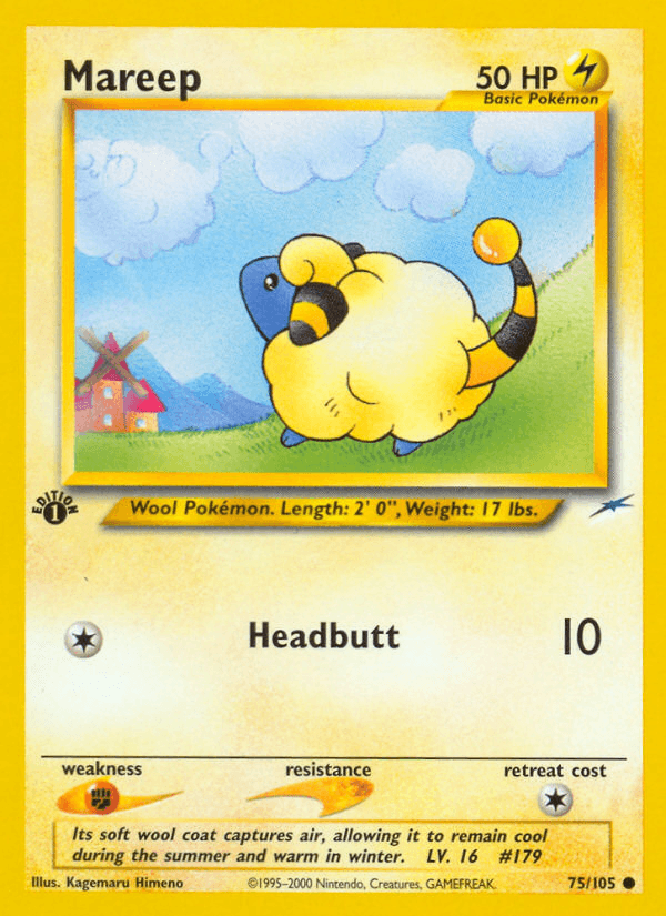 Mareep Pokémon card