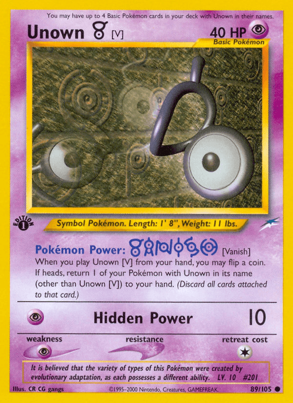 Unown [V] Pokémon card