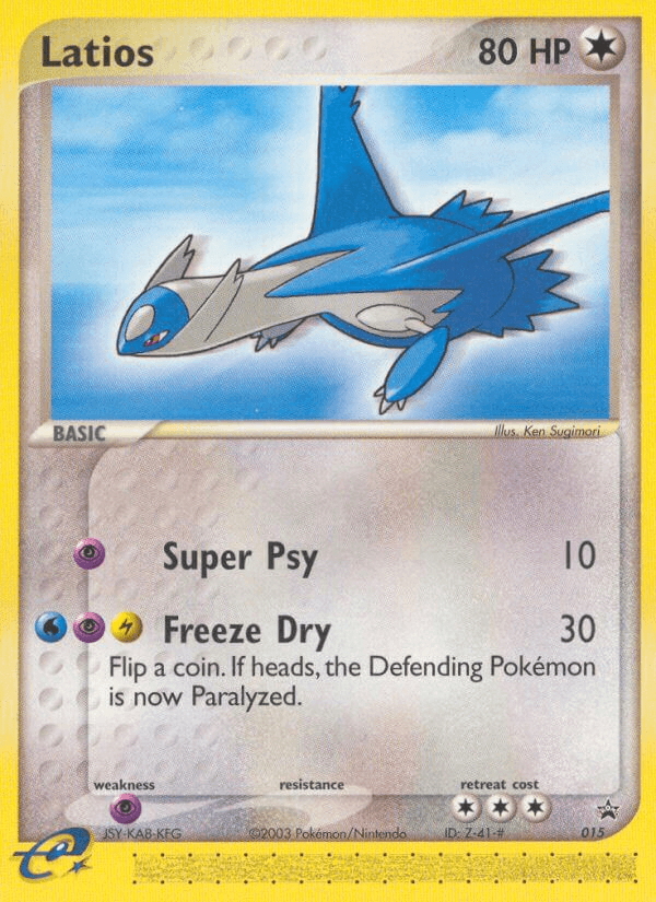 Latios Pokémon card