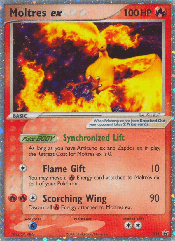 Moltres ex Pokémon card