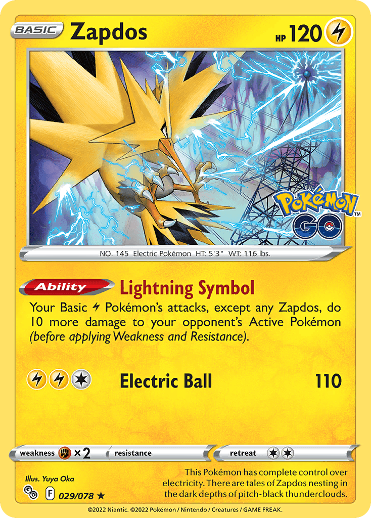 Zapdos Pokémon card