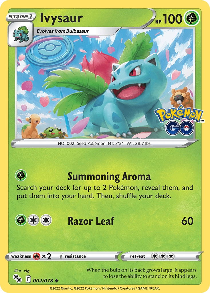 Ivysaur Pokémon card