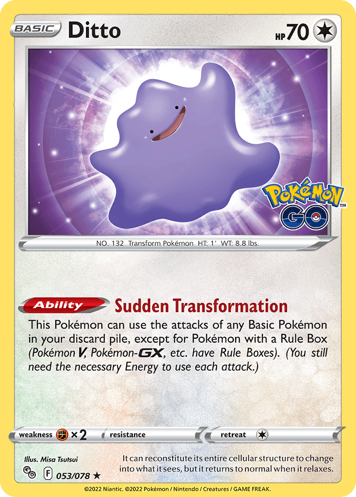 Ditto Pokémon card