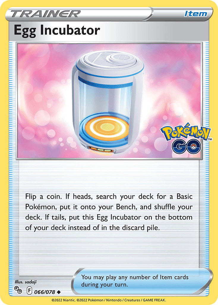 Egg Incubator Pokémon card