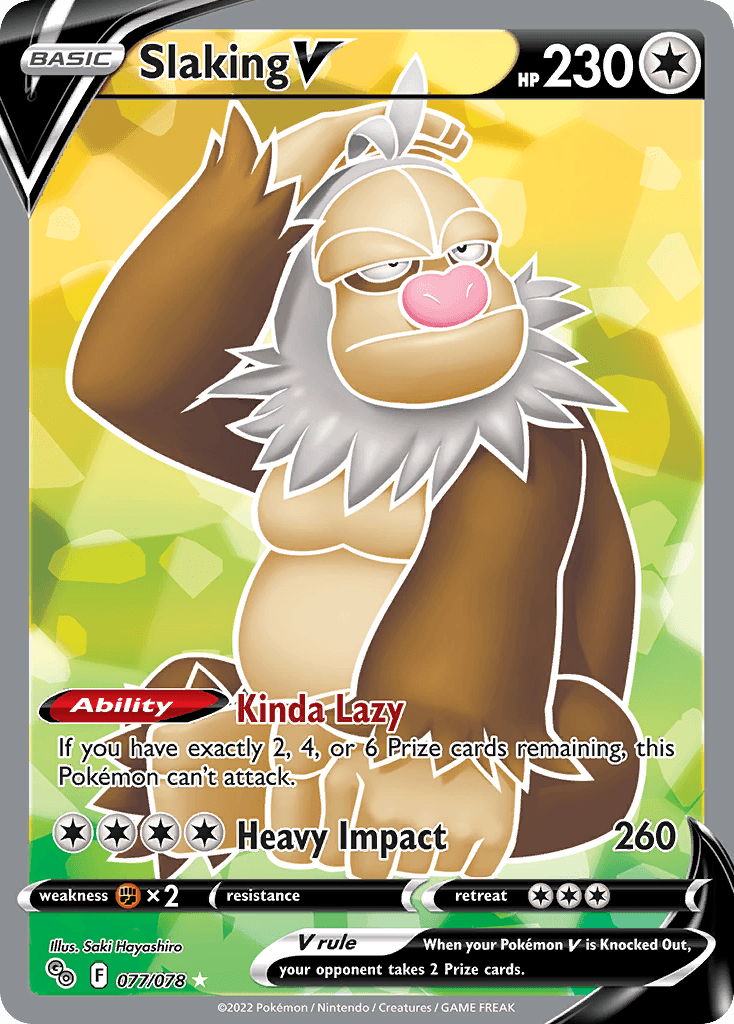 Slaking V Pokémon card