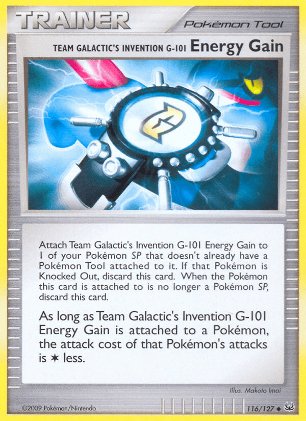 Team Galactic's Invention G-101 Energy Gain Pokémon card
