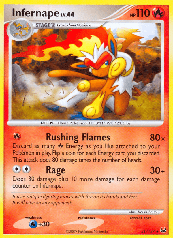 Infernape Pokémon card