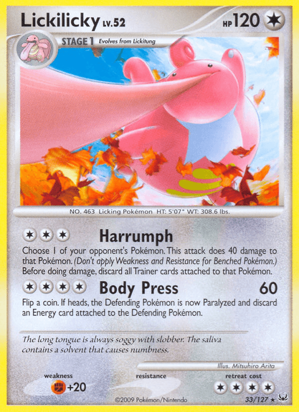 Lickilicky Pokémon card