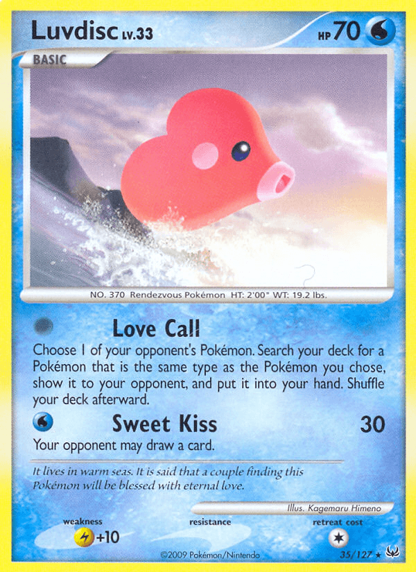 Luvdisc Pokémon card