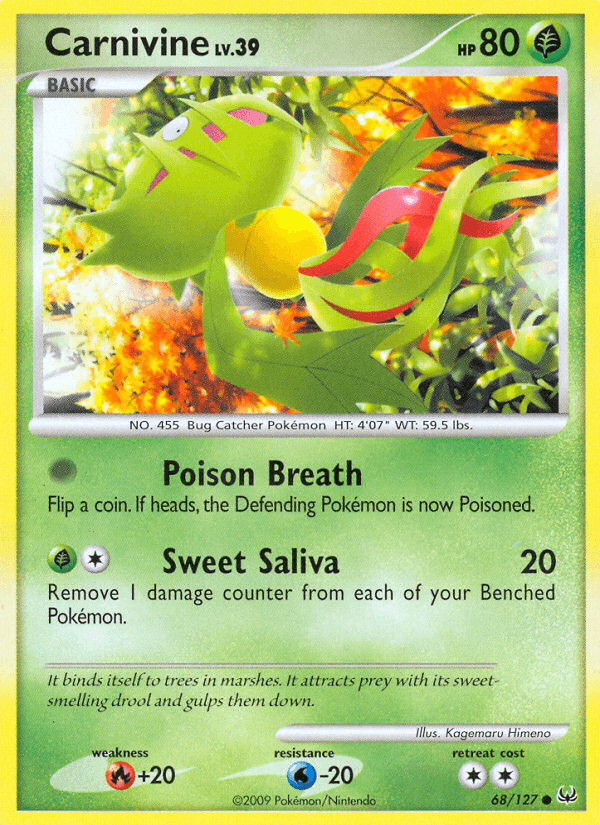 Carnivine Pokémon card
