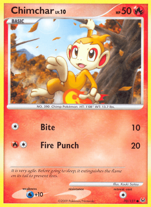 Chimchar Pokémon card