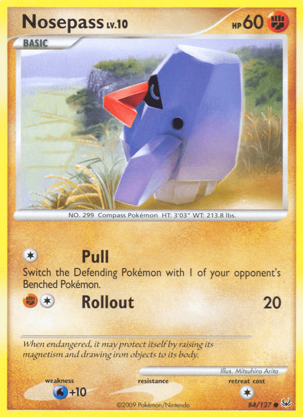 Nosepass Pokémon card
